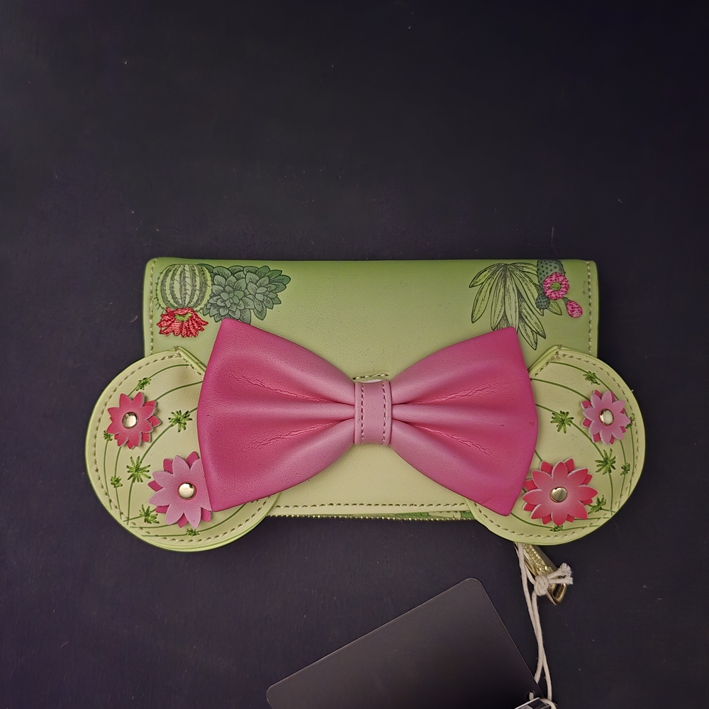 Loungefly Green and Pink Floral Bow Phone Case